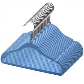 GoodtoU Kids Velvet Hangers, 30 Pack Non Slip Baby Hangers for Closet (Blue 30Pack)
