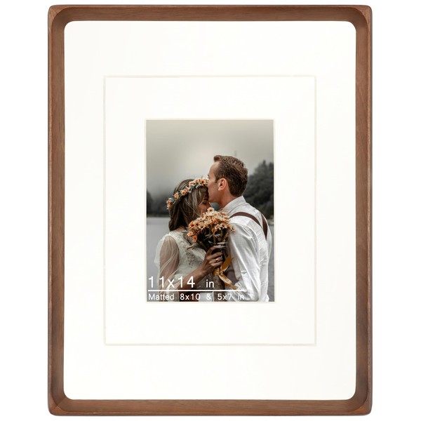 VAUWINEK 11x14 Picture Frame, Display Photos 5x7/8x10 with Mat or