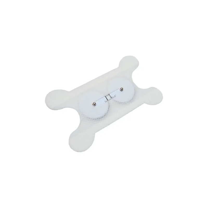 2 Electrodos Pads Garganta Disfagia Compatible Con Vitalstim Color Blanco