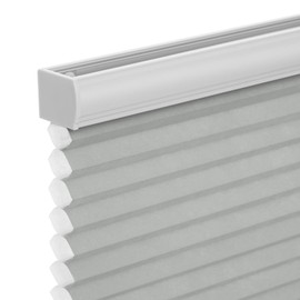 Changshade Cordless Cellular Shades, Blackout Honeycomb Shades for Windows, Pull Down Pleated Blinds, Easy to Install for Indoor Windows and French Doors,22" W x 48" H, Light Grey