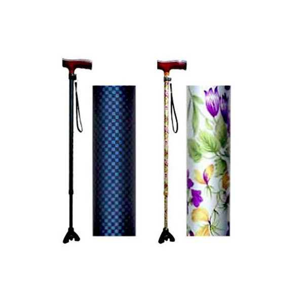 Peace of Mind Sticks: "Popular 10 Adjustable Tri-Cross Cane for Easy Stairs! Safe and Easy to Use!" (Blue Checker)