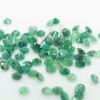 Richight 3mm Natural Stone Emerald Pure Silver Tiny Stud Earrings