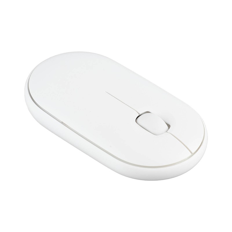Wireless Mouse White 2.4G BT Mode Ultra Slim Silent Optical