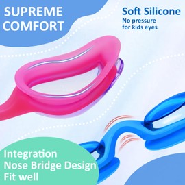 XDX Kids Swim Goggles, 3 Pack With Adjust Bungee Strap, No Leaking Anti Fog for Boys Girls Age 3-14