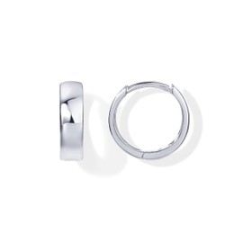 PAVOI 18K Gold Plated Sterling Silver Post Huggie Earrings | Small Hoop Earrings |Gold Earrings for Women (White Gold, Vermeil)