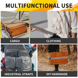 WEBSUKA Polypropylene Webbing Strap 3+Colors – 0.9"& 1"& 2" – 25 33Yards Heavy Duty Webbing Roll, Flat Webbing Strap for Indoor&Outdoor Gear, Climbing, DIY Crafting, Repairing Camouflage 2"-25yards