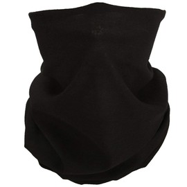 TZ Promise Tube Bandana Face Mask Scarf Paisley Print Head Neck Gaiter Motorcycle Bike Hiking (Plain Black)