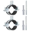 PATIKIL 1.5"-1.7"/38-44mm Split Ring Pipe Hanger, 2 Pcs Heavy Duty