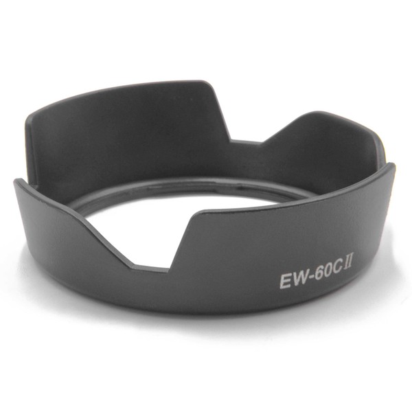 vhbw Plastic Lens Hood/Lens Shade black for Camera Lens Canon