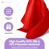 Red Men’s Satin Pocket Square – Italian Style Plain Handkerchief
