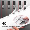 DSBGKJI Mini Push Stapler, Paper Clamp Clip Dispenser with 50