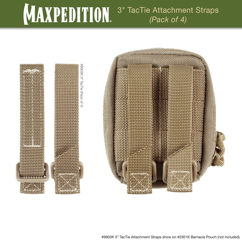 Maxpedition 3-Inch TacTile - Pack Of 4 (Khaki)