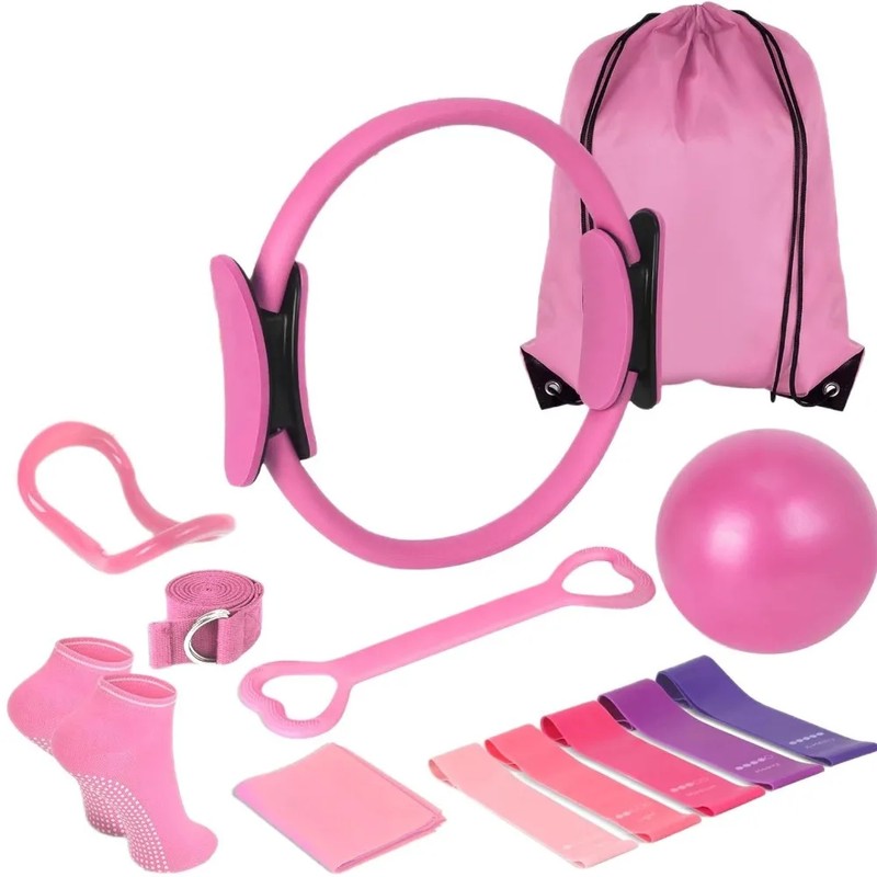 13-Piece Pilates Exercise Kit for Home Workouts – Portable Ball