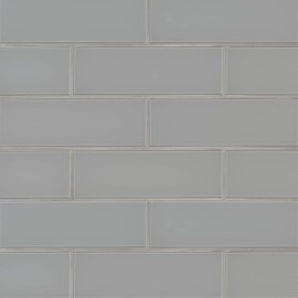 MSI Oyster Gray 4 in. x 12 in. Mixed Glass Tile for Bathroom, Kitchen Backsplash, Accent Wall Tile, and Shower Wall Tile