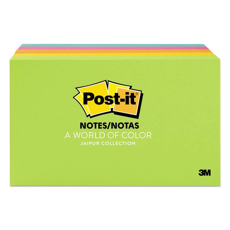 Post-it Notes Original Pads in Jaipur Colours, 3 x 5,