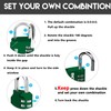 RESET- 4 Digit Combination Padlock with 2.4 inch Long Shackle,