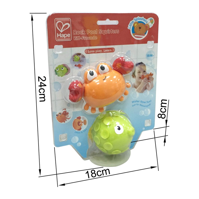 Hape E0208 Rock Pool Squirters Toy, Multi-Colour, One Size
