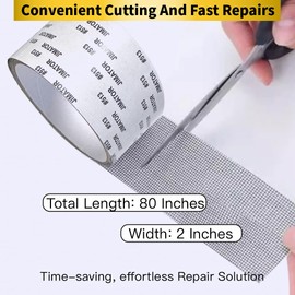 Jzswiepa Screen Repair Tape with Strong Adhesive, Ideal for Windows and Doors, Provides Convenient and Quick Mesh Repair Patching for Tears and Holes（Gray）
