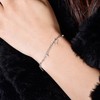 Double Layered Bracelet Star CZ Titanium Steel Adjustable Link Chain
