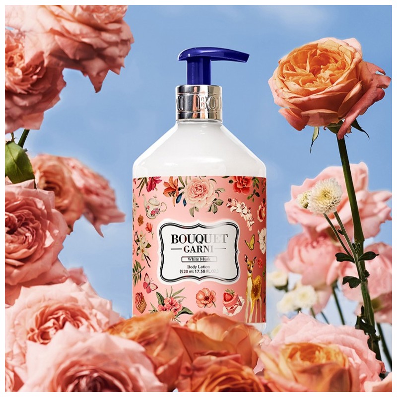 Bouquet Garni White Musk Body Shower + Body Lotion Set,