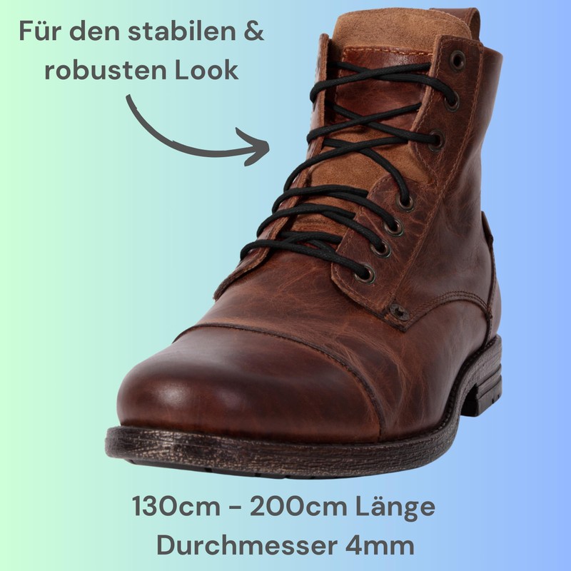 Di Ficchiano Premium Waxed Laces, Round Laces for Leather Business