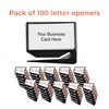 Uncommon Desks Business Card Letter Openers - (100 Pack) (Black)
