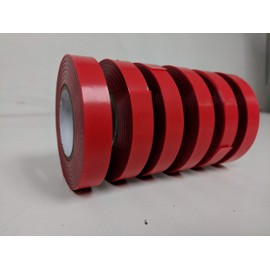 247 Garden PE Plant Grafting/Training Vinyl Stretch Tie Tape 1/2" 6mil Thick (100 FEET, RED, 6-Pack)