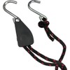 Kayak Tie Down Straps with Bonnet/Boot Anchors, Black and Red