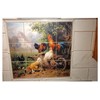 Farm Rooster Chickens by Carl Jutz Accent Tile Mural Kitchen