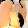 Prayer Angel Candlestick Pure White Wing Angel Prayer Statue for