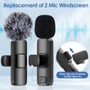 Mini Wireless Furry Windscreen & Foam Cover Set for Lavalier