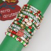 Twinfree 12pcs Christmas Bracelets Women Clay Bead Bracelet Xmas Decorations