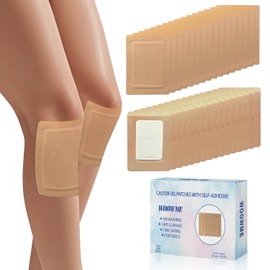 32 Pcs Castor Oil Pack Wrap, Disposable Castor Oil Patches for Belly/Leg/Back (Oils Not Included), 5.1" x 3.9"