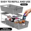 Simple Houseware 2 Tier Bathroom Organizer Tray Pull-Out Sliding Drawer,