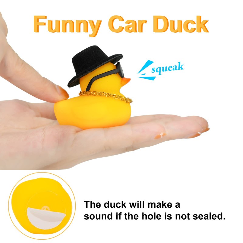 MuMyer Car Rubber Duck,Yellow Duck Car Dashboard Decorations Accessories with
