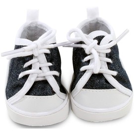 Götz 3402543 Sneaker Denim Puppenschuhe - Puppenkleidung & Puppenzubehör für Babypuppen Gr. S von 30 - 33 cm und Stehpuppen Gr. XS von 27 cm
