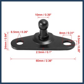 INFINAUTO 4pcs 10mm Auto Ball Studs Mounting Brackets for Gas Struts Shocks Stylish Design