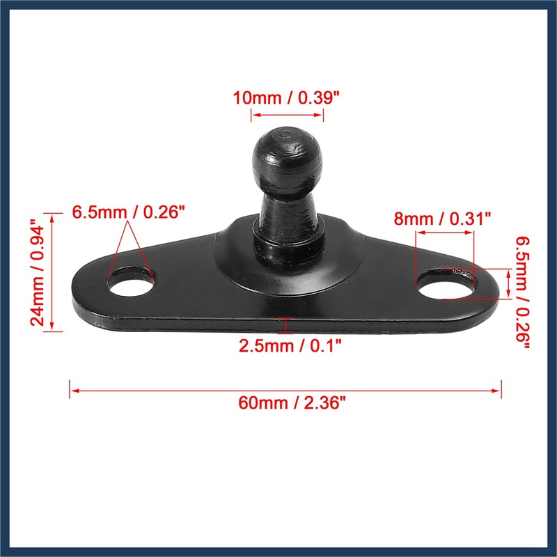 INFINAUTO 4pcs 10mm Auto Ball Studs Mounting Brackets for Gas