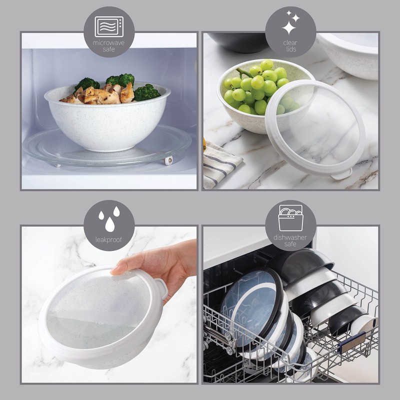 COOK WITH COLOR Mixing Bowls with TPR Lids - 12