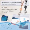 3 Pack Set Retractable ID Badge Holder with Bling Neck