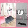 OOOFLOWER Broom and Dustpan Combo Set, Long Handle and Standing
