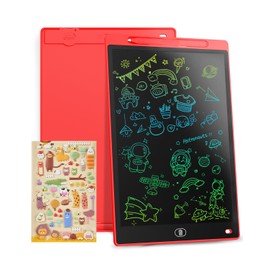 Toys Gifts for 2 3 4 5 6 Year Old Boys Girls, Genialba 12 inch LCD Writing Tablet Colorful Screen Drawing Board Toddler Toys Learning Educational Toys Gifts for Birthday Christmas (Red)