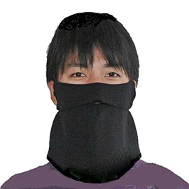 [White Beauty] No Suffocation, UV Protection Face Cover, A-Type (For Men), Black