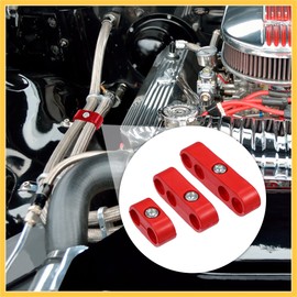 REPAIROCK 1 Set 7mm-8mm Car Spark Plug Wire Separator Looms Divider Clamp Red Durable Material Auto Replacement Parts