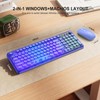 Wireless Light Up Keyboard and Mouse,Cute 2.4Ghz Cordless Rechargeable Clear