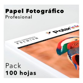 100 Hojas Carta Papel Fotográfico Glossy Brillante 120g Blanco