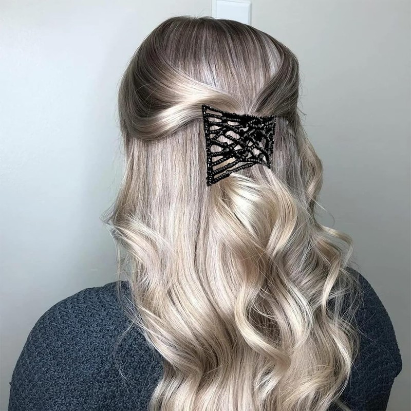 JEYORZY 2pcs African Hair Comb with Magic Beads and Elastic