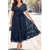 Navy Blue Dress for Women Plus Size Wedding Guest Summer