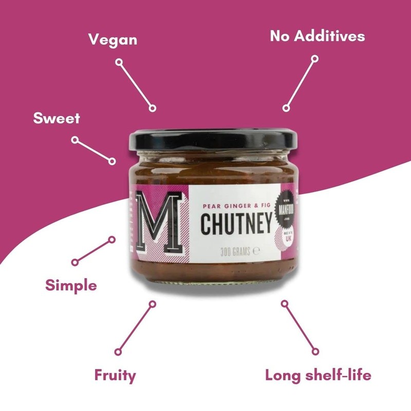 Manfood - Pear, Fig & Cardamom Chutney 300g