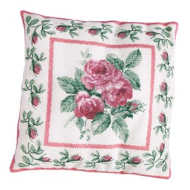 Thea Gouverneur Rose Bouquet On Aida Counted Cross Stitch Kit-13.75"X13.75" 12 Count